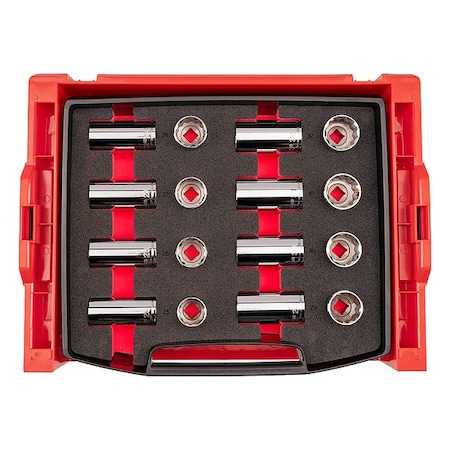 Tekton Socket Set, Steel, 16 Pieces SHD92708