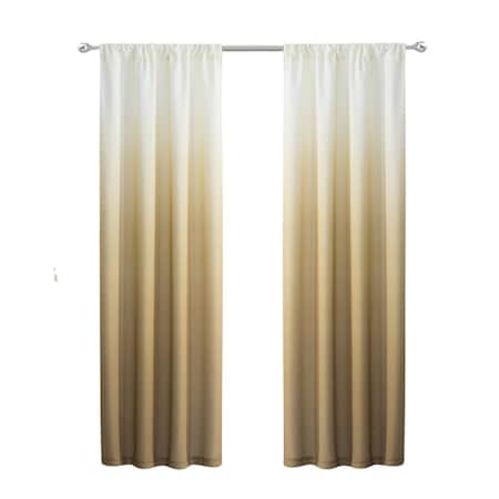 Homeroots Set of Two 84" Gold Ombre Shades Window Panels, 2PK 473430