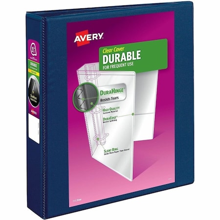 Avery Durable View 3 Ring Binders, 1.5 In, Blue 17024