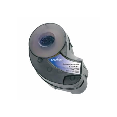 Brady LABXPERT Labels, 1 3/4 in x 1 1/2 in, Black on White/Translucent 262-XSL-134-427