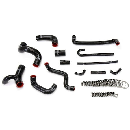Hps Performance High Temp Reinforced Silicone Radiator, Heater and Water Hose Coolant Hose Kit, Black,  57-1209-BLK