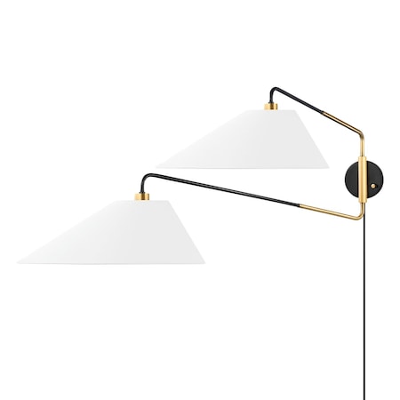 Hudson Valley Lighting Kelly Behun X Duo 2 Light Plug-In Sconce 14.75 In. Aged Old Bronze KBS1751102-AOB