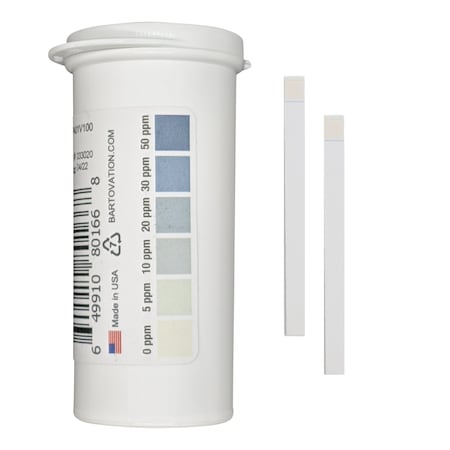 Bartovation Peracetic Acid Test Strips, 0-50 ppm ( Vial of 100 Strips) PPA01V100