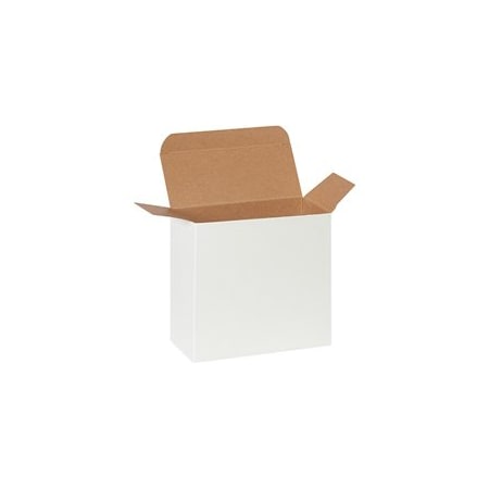 Bubblefast 250-5 1/4 x 2 1/4 x 5 1/4'' White Reverse Tuck Folding Cartons, 250PK BFRTC49W
