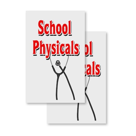 Signmission School Physicals, Vinyl Decals Only 24 Inch x 36 Inch, Vinyl Decal, 2PK DSB-2436-2PACK-School Physicals