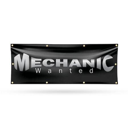 Signmission Mechanic Wanted, 36 Inch x 96 Inch, Vinyl Banner B-96-30733