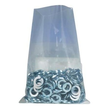Zoro Select Open-Ended Bag, 4 mil, Clear, Twist Tie, 100 PK PB1309
