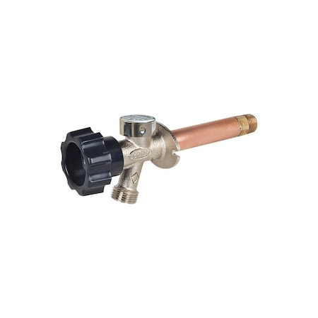 Prier Freezeless Wall Hydrant 400 Series 1/2in MPT X 1/2in Sweat Anti-Siphon Brass Satin Nickel 478-10-BULK