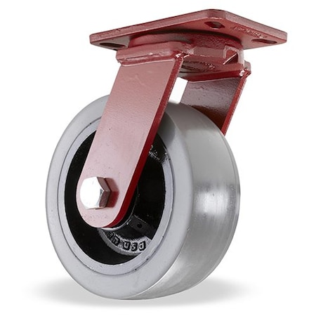 Hamilton Spinfinity Maintenance-Free Kingpinless ZFFM Series Swivel Caster, 8" x 3" DuraGlide Wheel (95A) S-ZFFM-83GB95