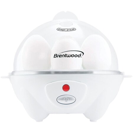 Brentwood Industries Electric 7 Egg Cooker with Auto Shut Off in White TS-1045W