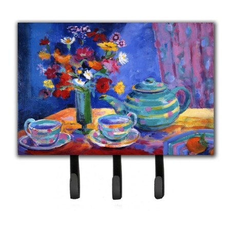 Carolines Treasures Blue Tea by Wendy Hoile Leash or Key Holder HWH0010TH68