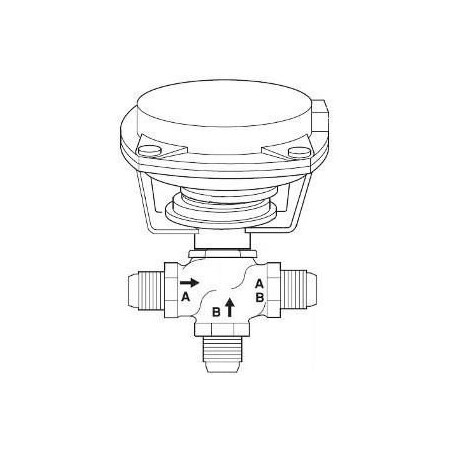 Schneider Electric VB: 5/8 in. 3W Mix. Globe. FLR. BR. 2.2 cv. 250 PSI. Act (MK-4621): Pneu. 2Pos/Prop. 10-13 PSIG. SR VK-7312-303-4-02
