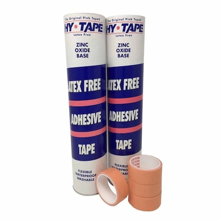 Hy-Tape Waterproof Medical Tape Pink 1/2 Inch X 5 Yard Zinc Oxide Adhesive Zinc Oxide NonSterile, 24PK 5LF