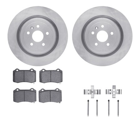 Dynamic Friction Co DFC Brake Rotor with 5000 Brake Pads and Hardware Kit 6512-47217