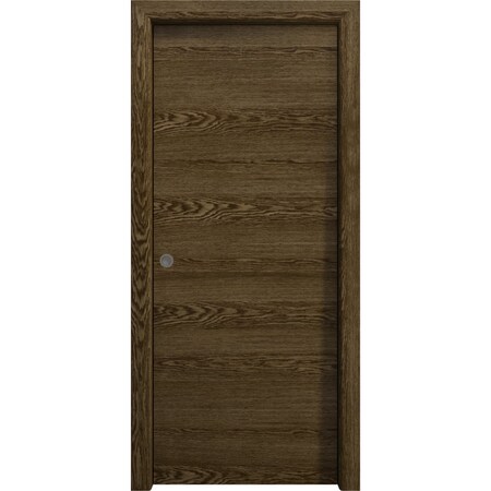 Sartodoors Sliding Pocket Door 18 x 84 inches, Ego 5000 Marble Oak, Kit Rail Hardware, Solid Wood Interior B EGO5000PD-DMR-18