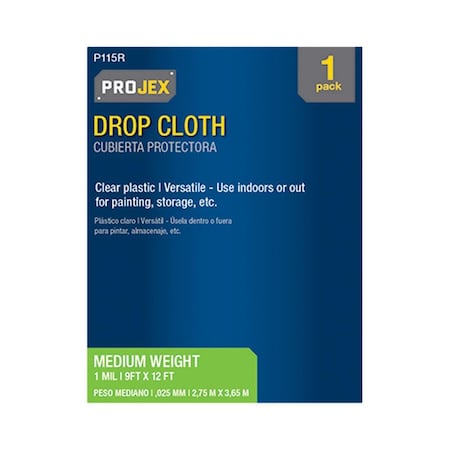 Projex 1 mil Plastic Drop Cloth, 24PK 1560309