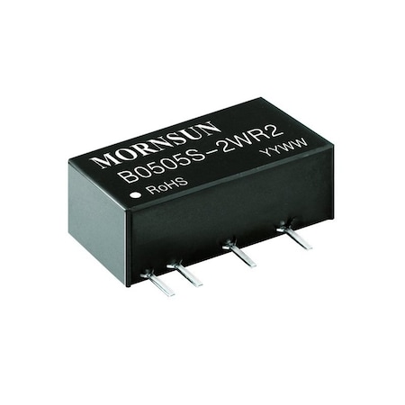 Mornsun DC-DC Converter, single output 2W 12V, 4.5-5.5VDC input B0512S-2WR2