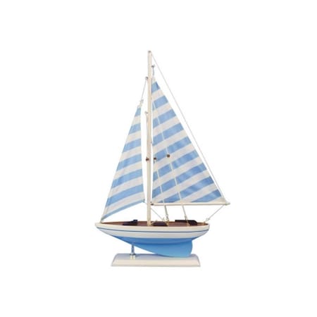 Handcrafted Model Ships 17 in. Wooden Anchors Aweigh Model Sailboat sailboat17-102