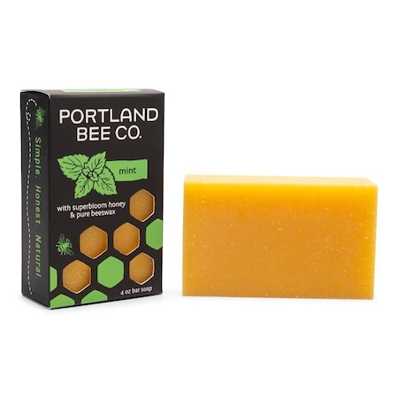 Portland Bee Balm Soap, Bar, Mint, 4 oz 135