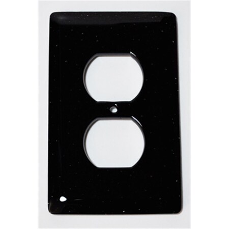 Aquila Art Glass Black 1 Gang Receptical WP1043-1GR