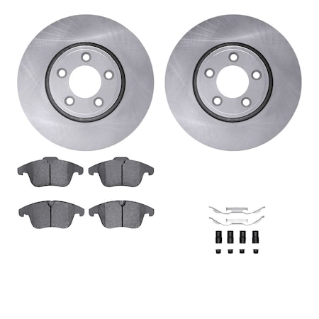 Dynamic Friction Co DFC Brake Rotor with 5000 Brake Pads and Hardware Kit 6512-20116