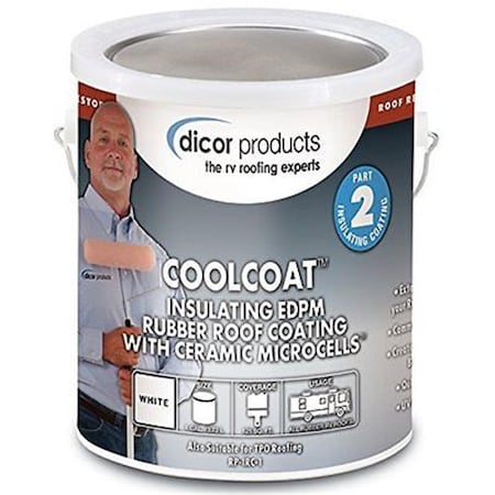 Karuma Car Care 1 gal Cool Coat Roof Coating - White KA3639538