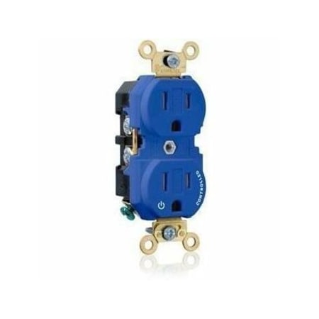 Leviton Extra Heavy Duty Controlled Duplex Receptacle 15 Amp, 125 Volt 5262-1PB
