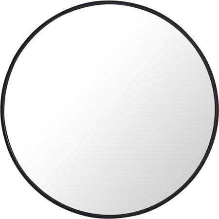 Elegant Decor 24 x 24 in. Eternity Metal Frame Round Mirror - Black MR4031BK