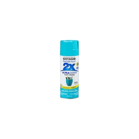 Rust-Oleum PAINTER'S Touch 2X ULTRA COVER Spray Paint, Satin, Seaside, 12 oz, Aerosol Can 315395