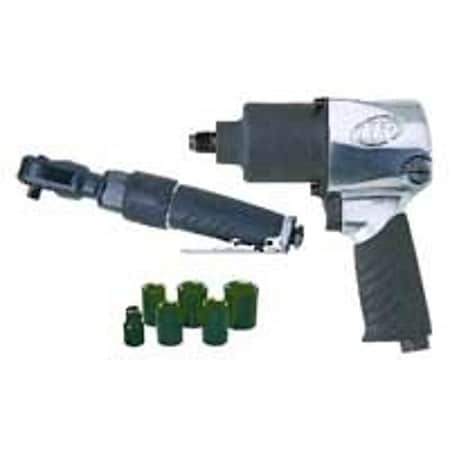 Ingersoll-Rand Edge Series Air Impact Wrench Kit, 1/2, 3/8 in Drive, 55 (170G) 2317G