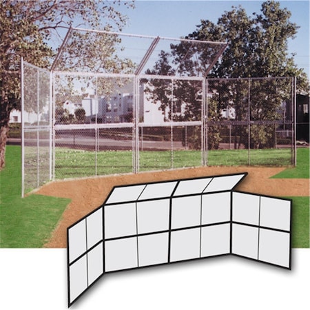 Powerhouse Chain Link Backstop 20 ft. with Hood PO2762851