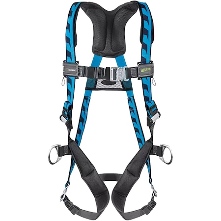 Miller Premium Breathable Full-Body Harness w/Steel Hardware, 5 Points of Adjustment, Back/Side D-Ring and Q AC-QC-D/UBL