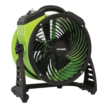 Xpower AxialBlower, Green, Polypropylene, 8-7/8inH FC-200