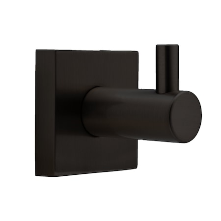 Geo 2" x 2-1/8" Modern Single Robe Hook Matte Black Finish GBA-EMSRH-MB