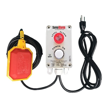 Sump Alarm HighWaterAlarm, Audio, Visual, 120VAC, 10ft SA-120V-2L-10F-WIFI