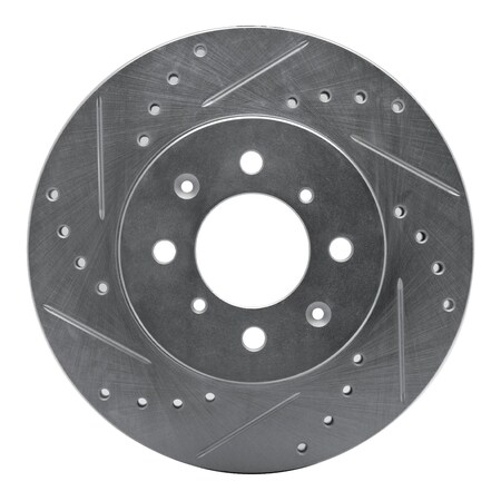 Dynamic Friction Co DFC Brake Rotor - Drilled and Slotted - Silver 631-59015L