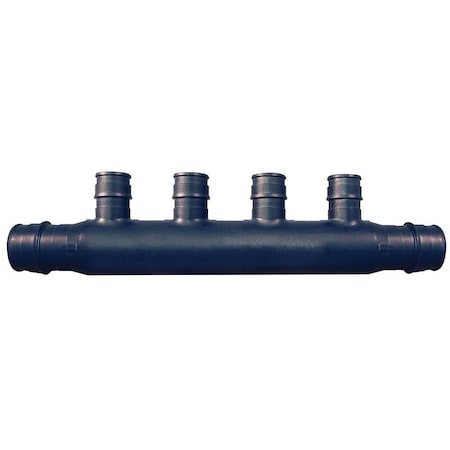 Conbraco Apollo Valves ExpansionPEX Series Open End Manifold, 7-3/4in OAL, 2-Inlet, 3/4in Inlet, 4-Outlet, Brass EPXM4PTO