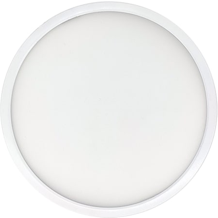 Bulbrite 9" Round 17-W 3000K LED Flush Mount Light, 1400 Lumens, White Finish 773608