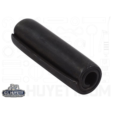 Huyett Coiled Spring Pin, Heavy Duty, High Carbon Steel, 0.375 in Dia x 1.250 in Length SPC-375-1250H