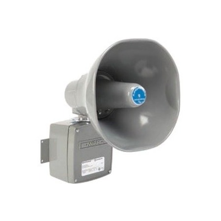 Edwards Signaling Remote Speaker Amplifier, Horn, Continuous, 120V AC, 100 dB, Zinc Alloy, Gray 5532M-N5