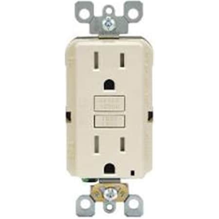Ezgeneration Mfg R06-GFTR1-0KT Guide Light and Self-Test Tamper Resistant Gfci Outlet 15Amp - Light Almond EZ433321