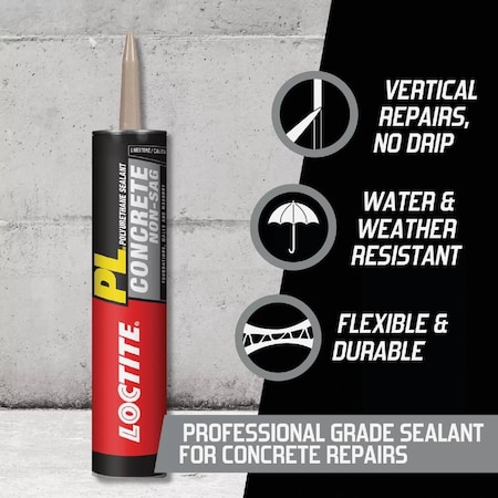Loctite Pl 10.2 Oz Limestone Gray Concrete Sealant 1618522
