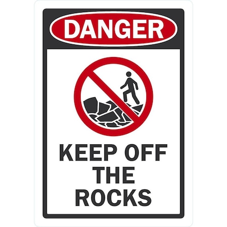 Lyle Keep Off The Rocks, 3.5x5, Engineer Grade, White G-14559-ED_3.5x5