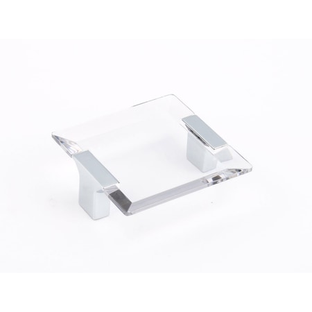 Schaub 2-1/2in Center to Center Positano Clear Cabinet Pull Polished Chrome Finish 315-26-CL
