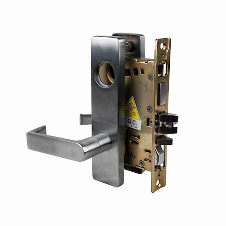 Trans Atlantic Co. DXML Series RightHand Heavy-Duty Commercial MortiseLock with Sectional Leverset Grade1 Passage in BC DL-DXML10SSRH-US26D