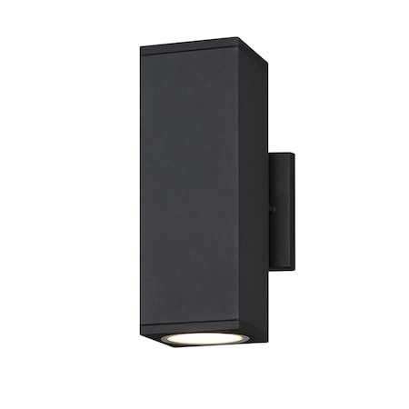 Westinghouse Nottawa 2-Light Dimmable LED Up and Down Light Outdoor, Color Temp Selection, Black, Frosted Glass 6135200