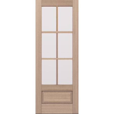 Doornmore G7506, 37.75" x 98" ( 36" Door) Left Hand, Mahogany SDL 6 Lite, 3/4 Lite Exterior Door G7506-SW-3696_1_LI