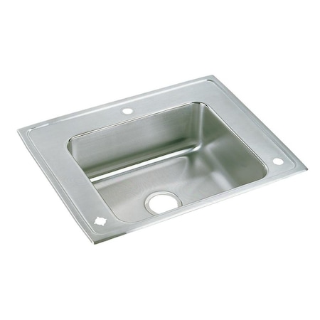 Elkay Lustertone Classic Stainless Steel 28" x 22" x 7-5/8" Single Bowl Drop-in Classroom Sink DRKR2822L