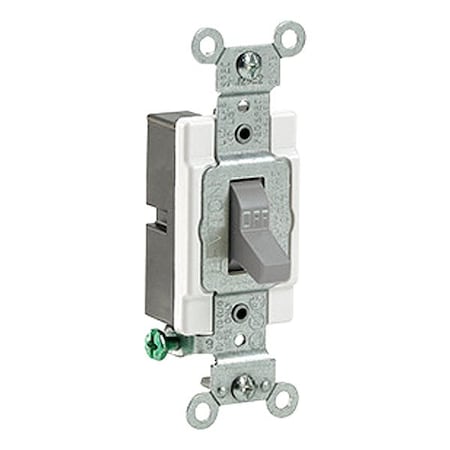Leviton Toggle Single-Pole, 15 Amp CS120-2GY