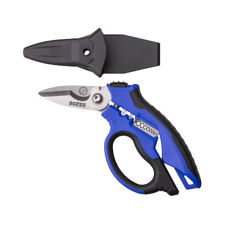 Cal-Van Tools Electrician Scissors, Angled, 8in 55206